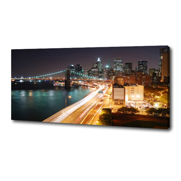 Bild auf leinwand New York bei Nacht