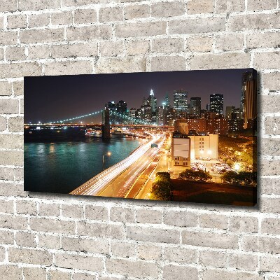 Bild auf leinwand New York bei Nacht