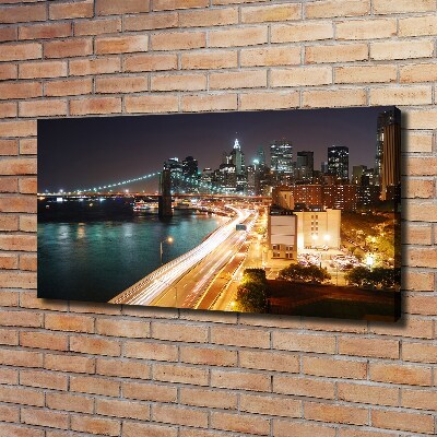 Bild auf leinwand New York bei Nacht