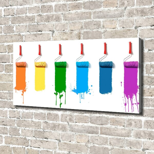 Wandbild Farbrollen