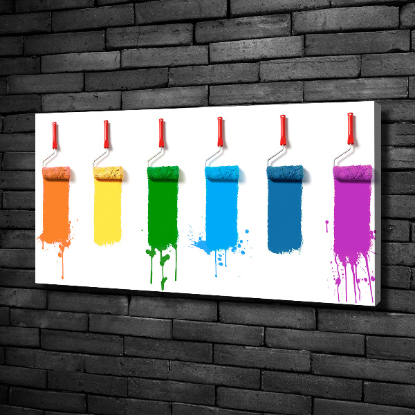 Wandbild Farbrollen