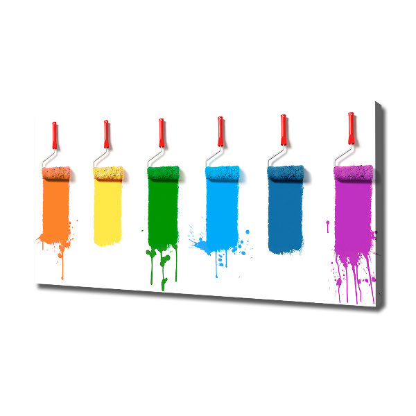 Wandbild Farbrollen