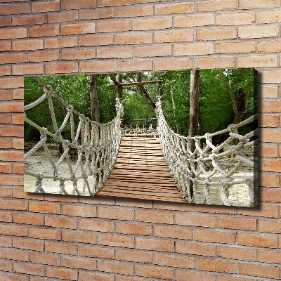 Bild auf leinwand Seilbrücke