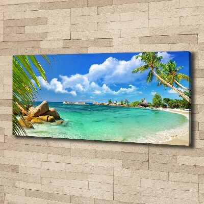 Bild auf leinwand Strand der Seychellen