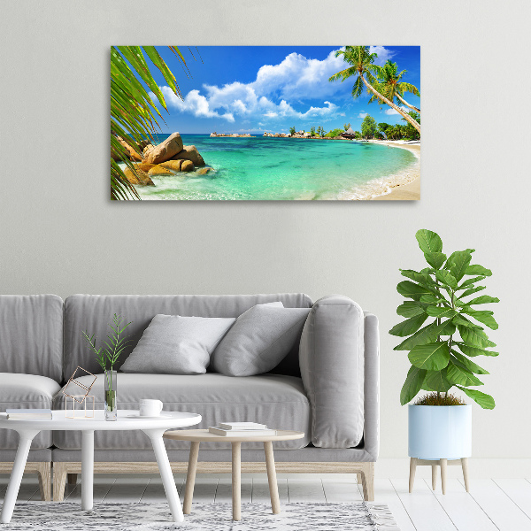 Bild auf leinwand Strand der Seychellen