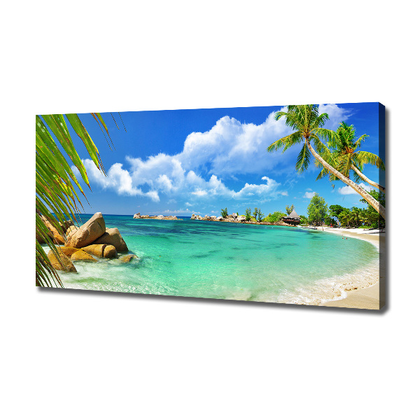 Bild auf leinwand Strand der Seychellen
