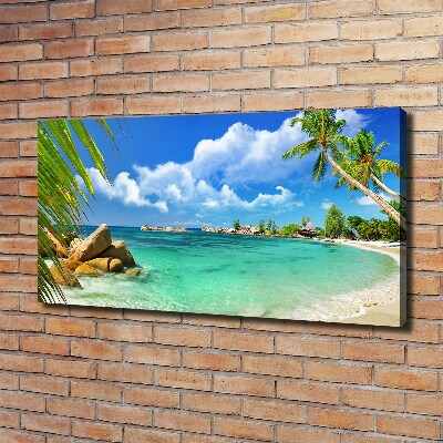 Bild auf leinwand Strand der Seychellen