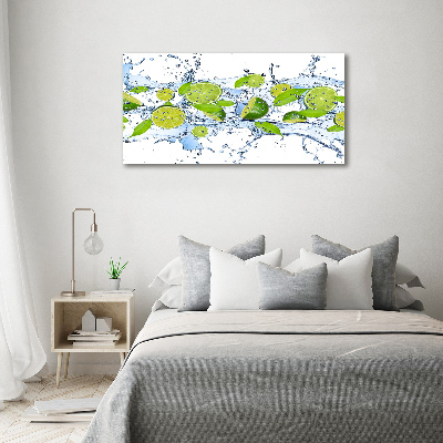 Bild auf leinwand Limetten und Wasser