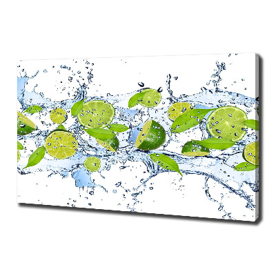 Bild auf leinwand Limetten und Wasser