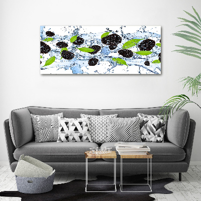Wandbild Brombeeren und Wasser