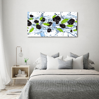Wandbild Brombeeren und Wasser