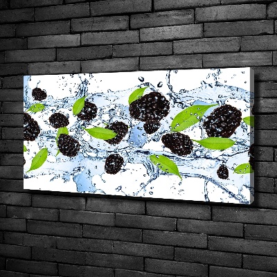 Wandbild Brombeeren und Wasser