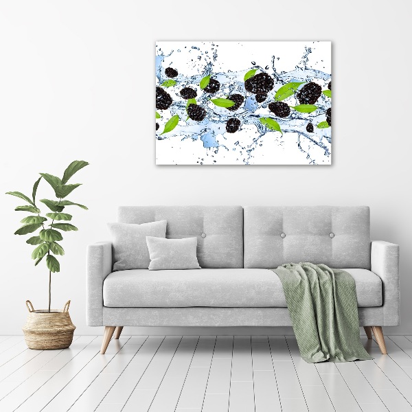 Wandbild Brombeeren und Wasser