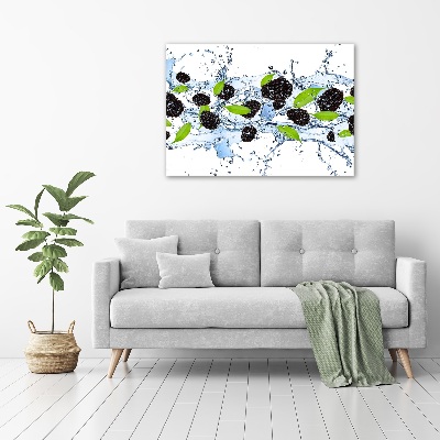 Wandbild Brombeeren und Wasser