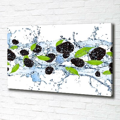 Wandbild Brombeeren und Wasser