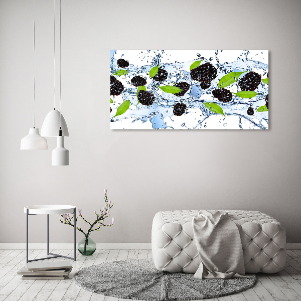 Wandbild Brombeeren und Wasser