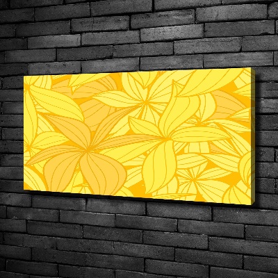 Bild auf leinwand Hintergrund mit gelben Blumen