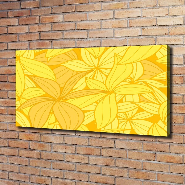 Bild auf leinwand Hintergrund mit gelben Blumen