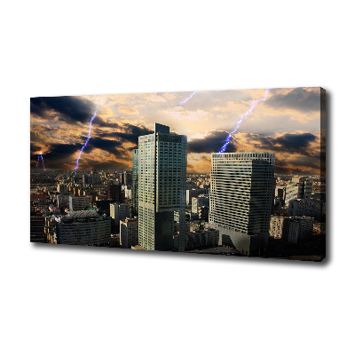 Bild auf leinwand Sturm über Warschau