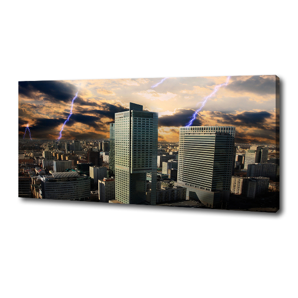 Bild auf leinwand Sturm über Warschau