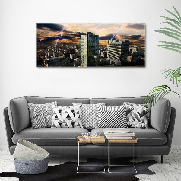 Bild auf leinwand Sturm über Warschau