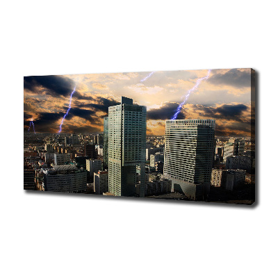 Bild auf leinwand Sturm über Warschau
