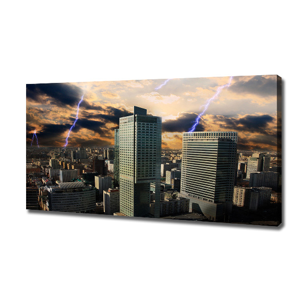 Bild auf leinwand Sturm über Warschau