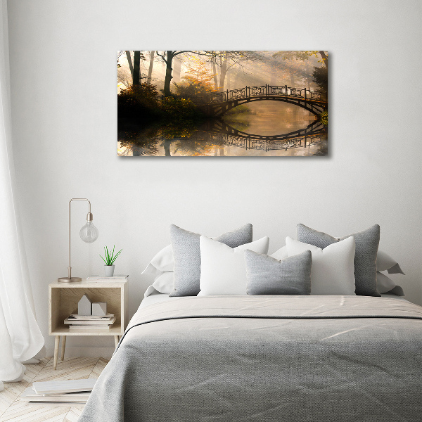 Bild auf leinwand Alte Brücke im Herbst