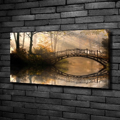 Bild auf leinwand Alte Brücke im Herbst