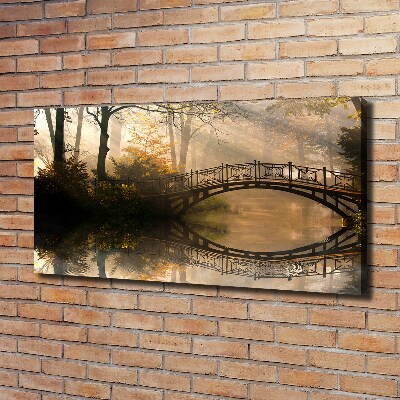 Bild auf leinwand Alte Brücke im Herbst
