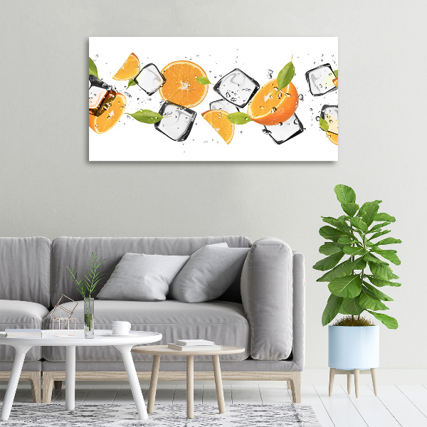 Wandbild Orangen mit Eis