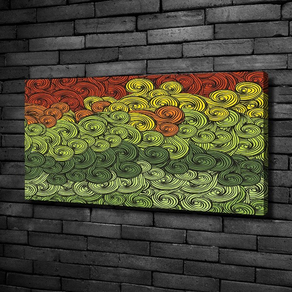 Bild auf leinwand Bunte Wellen