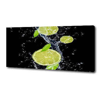 Wandbild Limetten und Wasser