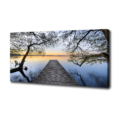 Wandbild Pier am See