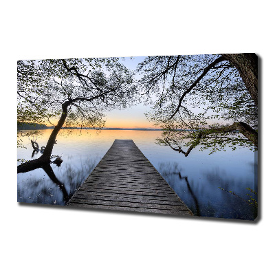 Wandbild Pier am See
