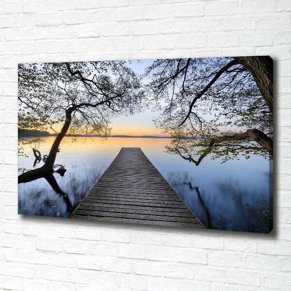 Wandbild Pier am See
