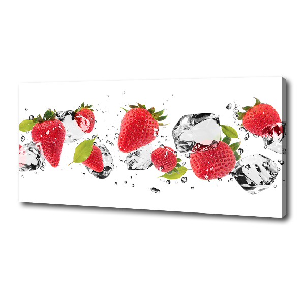 Wandbild Erdbeeren und Wasser