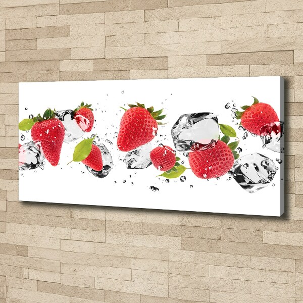 Wandbild Erdbeeren und Wasser