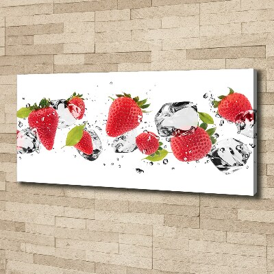 Wandbild Erdbeeren und Wasser