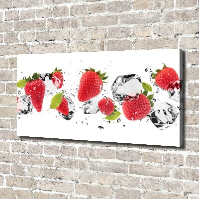 Wandbild Erdbeeren und Wasser