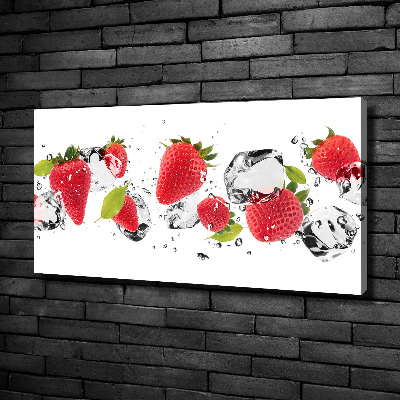 Wandbild Erdbeeren und Wasser