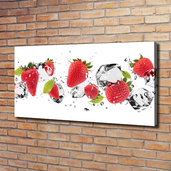 Wandbild Erdbeeren und Wasser