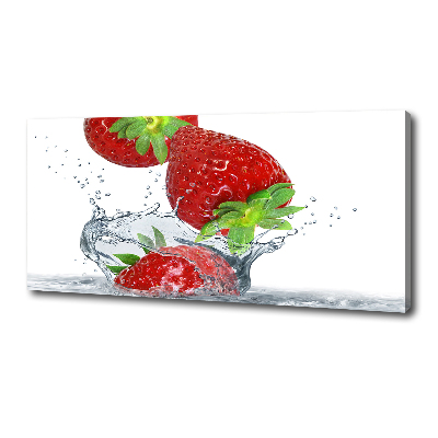 Fotobild Erdbeeren und Wasser