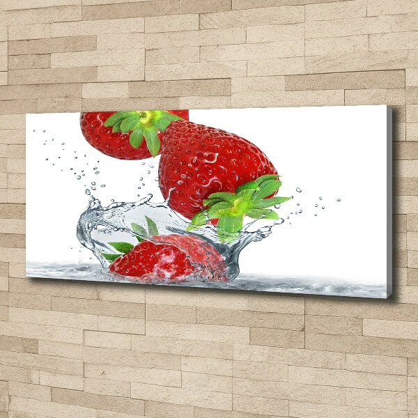 Fotobild Erdbeeren und Wasser