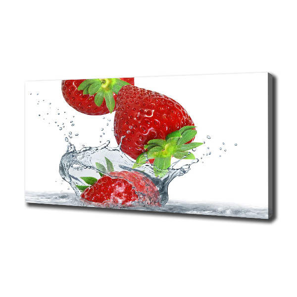 Fotobild Erdbeeren und Wasser