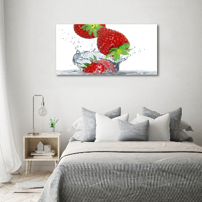 Fotobild Erdbeeren und Wasser