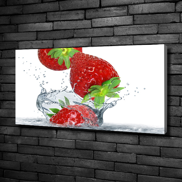 Fotobild Erdbeeren und Wasser