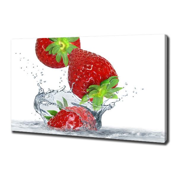 Fotobild Erdbeeren und Wasser
