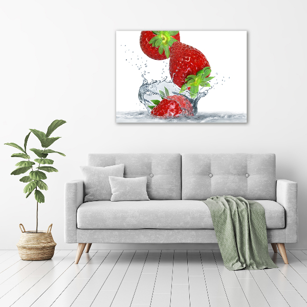 Fotobild Erdbeeren und Wasser