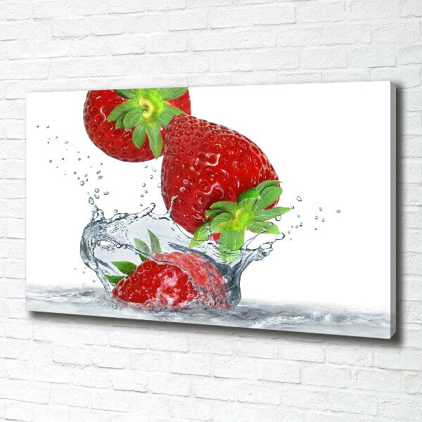 Fotobild Erdbeeren und Wasser